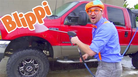 blippi skid steer|blippi car wash video.